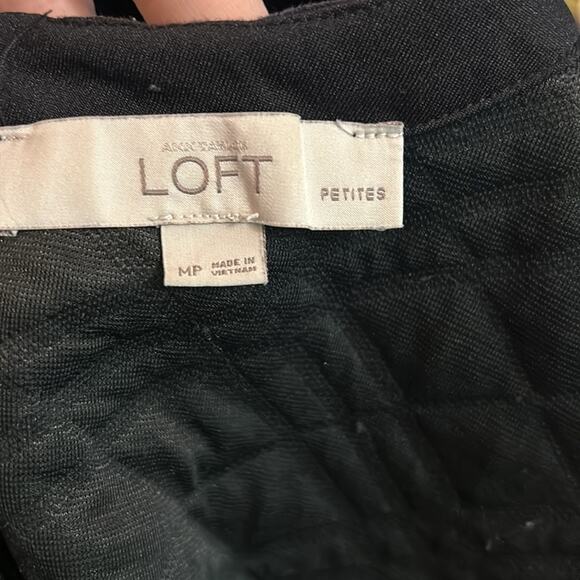 Ann Taylor LOFT quilted drop waist black sweatshirt dress, size med - Picture 7 of 9